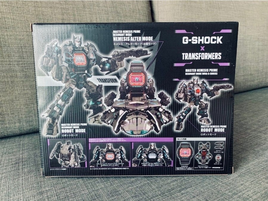 「G-SHOCK × TRANSFORMERS」 の限定パッケージ、MASTER NEMESIS PRIME（マスターネメシスプライム） セット