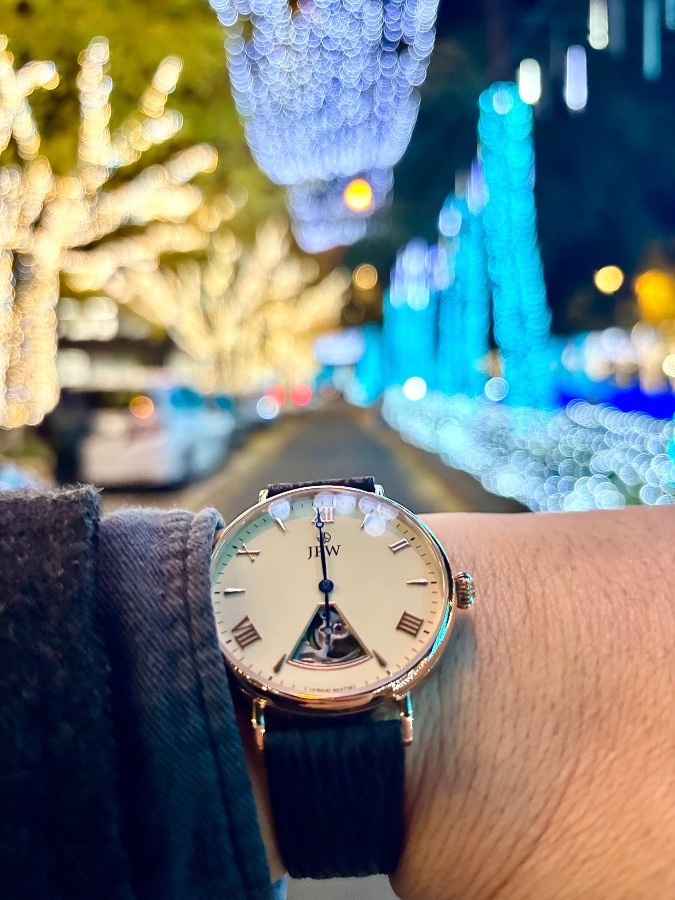 JPW 富士山型オープンハート機械式時計