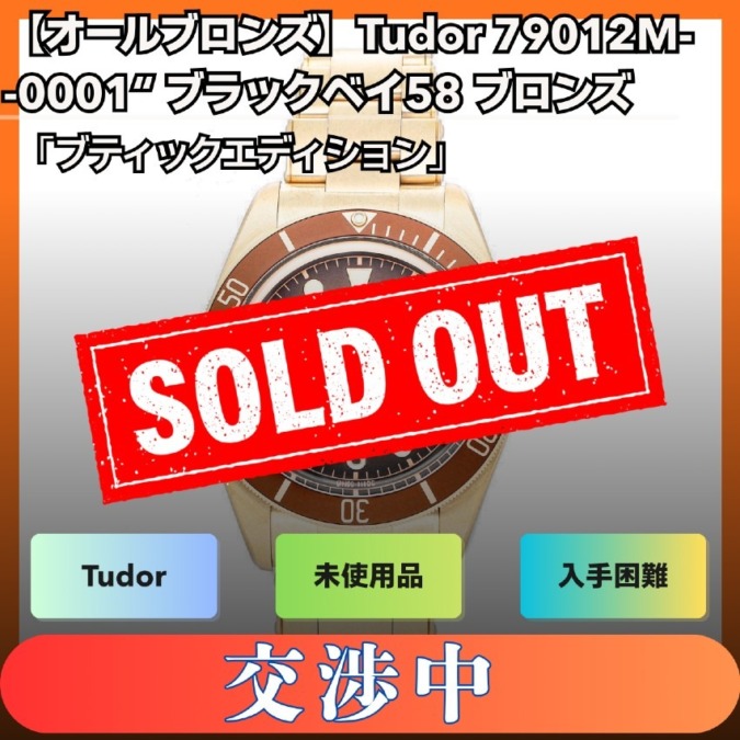 未使用 TUDOR Black Bay Bronze 79012M ブティック限定モデル